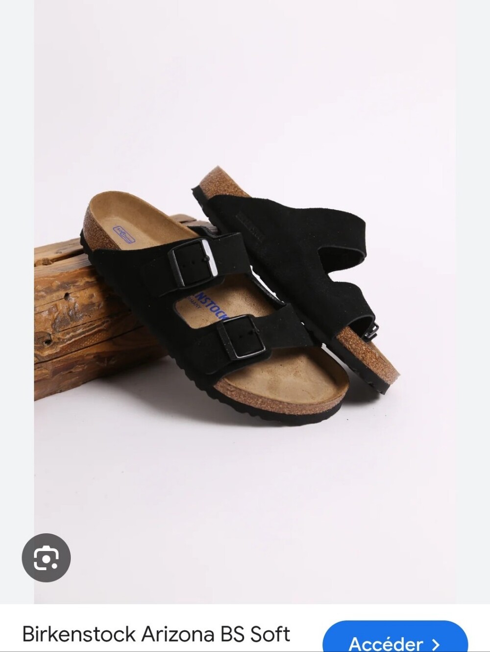 Birkenstock Arizona Black Two-Strap Suede Sandals Sz 40